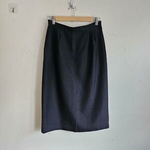 Vintage Stirling Cooper London New York Black Pencil Midi Skirt 90s Size 12